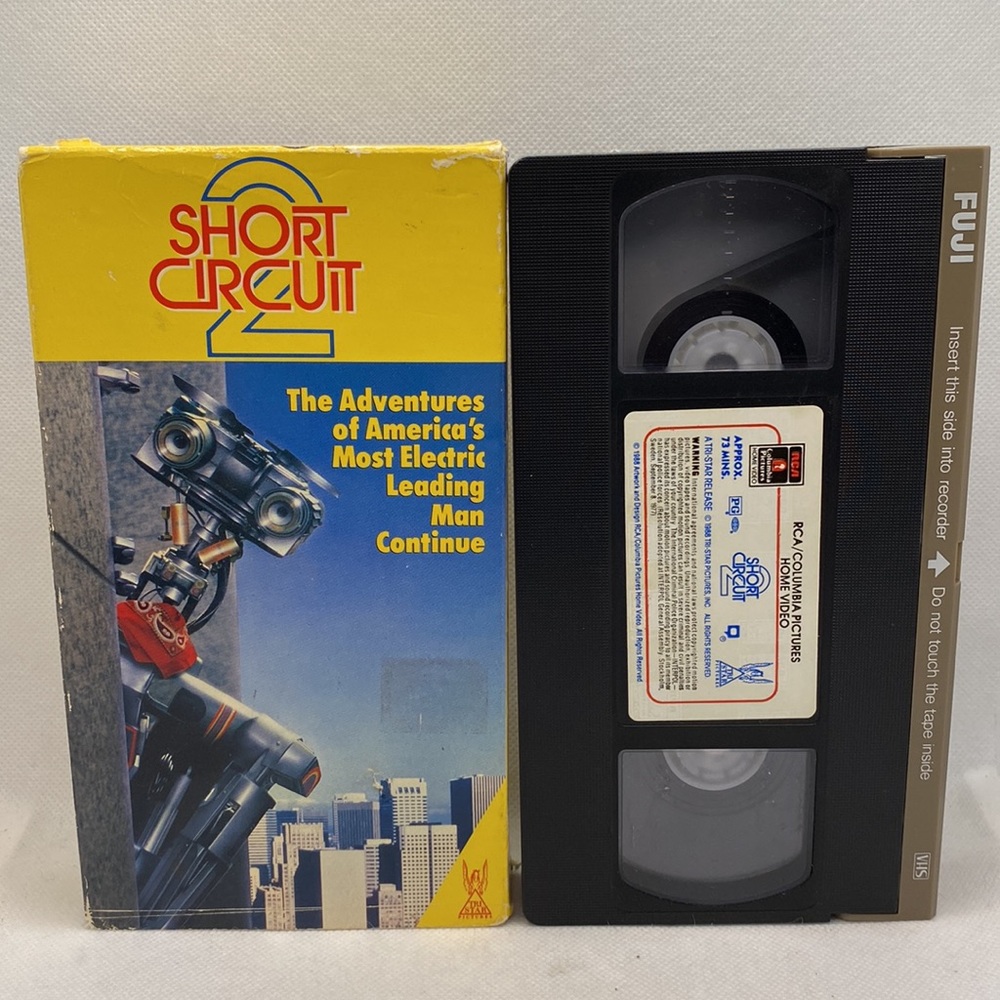 Short Circuit 2 VHS Video RCA Robot Starring Fisher Stevens and Michael McKean